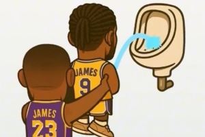 👻球风恶搞：詹姆斯为儿子把尿😂裁判帮SGA接尿😂KD到处尿