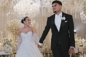 图片报介绍迪亚斯妻子：球员的贤内助，2016年相恋去年结婚